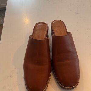 Women’s Brown Leather Mules